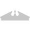 Ekena Millwork Acorn Architectural Grade PVC Combination Pediment, 48"W x 18-7/8"H x 2-3/4"P (Pitch 6/12) PEDPC048X190ACR00 - alternate 6